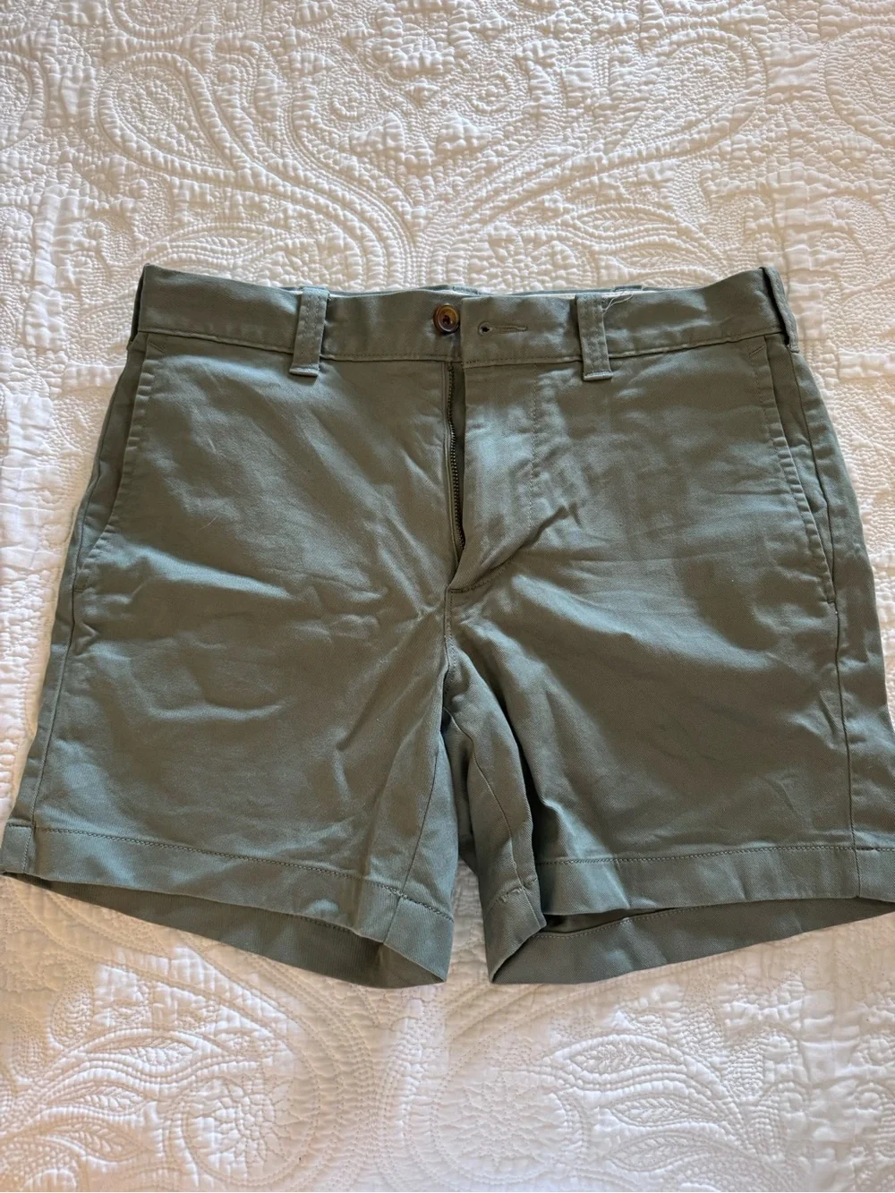 J. Crew Men’s Chino Shorts in Olive Green